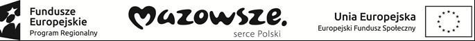 logo Fundusze Europejskie, Mazowsze, flaga Unia Europejska